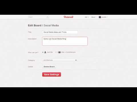 how to edit pinterest boards