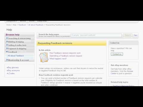 how to feedback revision ebay