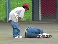 this is the original video of austin howard (me), jumping or more, falling off the roof of faywright elementry school in salem, oregon. this was a stupid thing to do trust me i know. i did it, how ever i only shattered my nose, could and should have beeen much worse.