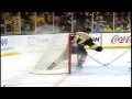 Patrice Bergeron pulls puck off goal-line 4/10/10