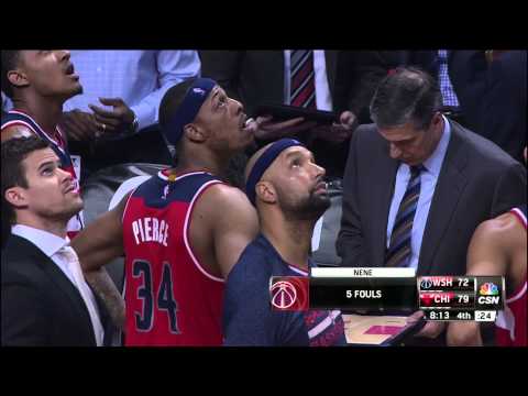 WATCH: Joakin Noah gets Rocked by Nene!
