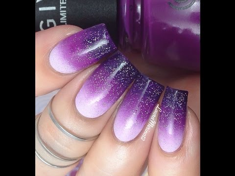 how to purple ombre nails