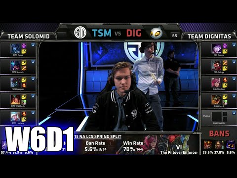 Team Solomid TSM vs Dignitas | S5 NA LCS Spring 2015 Week 6 Day 1 | TSM vs DIG W6D1G4 VOD