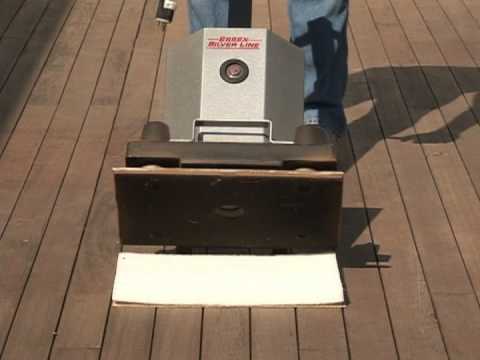 how to use belt sander on deck
