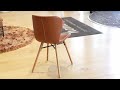 Gestoffeerde stoel Livaras geweven stof/massief beukenhout - Geweven stof Radis: Crèmekleurig - 2-delige set