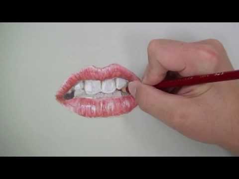 how to draw realistic lips