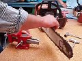 Chainsaw - tighten chain
