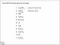 Acids Bases Nomenclature Practice Questions
