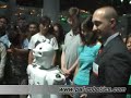Humanoid robot walking at Wired Nextfest