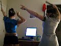 Two Young Teen Girl Friends Dance Sexy in Halloween Costumes