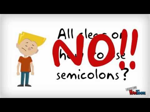 how to use the semicolon