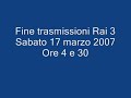 Rai 3, fine e inizio trasmissioni