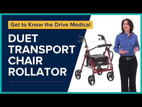 Image of Drive Medical - Duet Transport Chair Rollator video