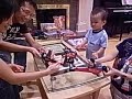 Jayden playing with Transformers
