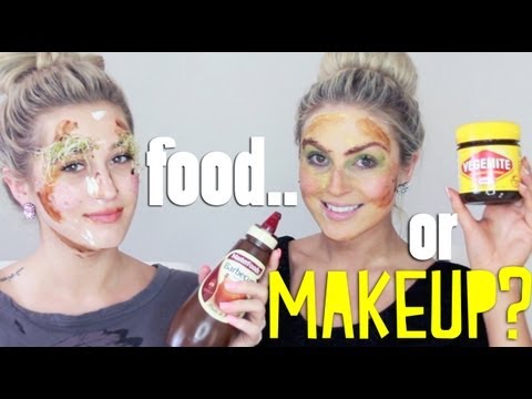 Household Makeup Challenge (FOOD Only!) ♡ ft Karissa Pukas