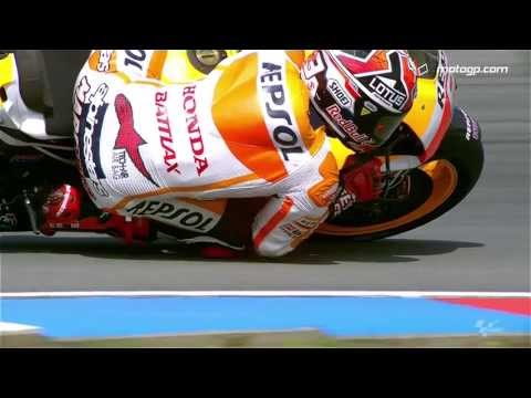 motogp - Championship rivals Marc Marquez and Jorge Lorenzo seen on the high speed camera at the bwin Grand Prix České republiky.