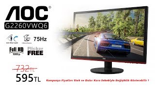 AOC-G2260VWQ6 Fiyat / Performans Monitörüne Yak�