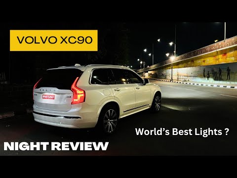 volvo xc90 night review worlds smartest lights  drive highway city