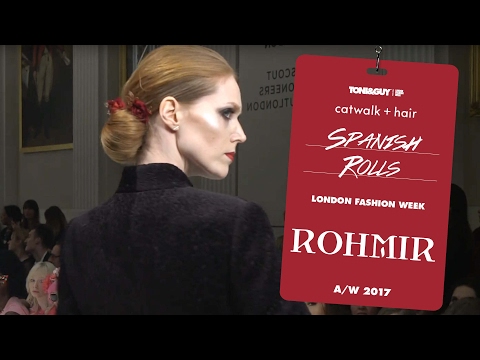 Catwalk hair: Spanish rolls for Rohmir at London Fashion Week AW17