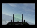 This shows how I entered the stall, and then using pitch override, how I got out of it. External view shows the jet falling straight down with the vertical column of smoke.