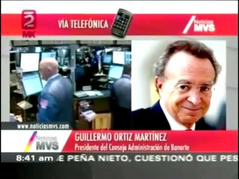 Guillermo Ortiz - Aquí la nota: http://goo.gl/i2mJR El presidente del consejo de administración de Banorte, Guillermo Ortiz, habló sobre las iniciativas que pretenden modifica...
