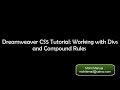 Dreamweaver Tutorial: Working with Div Tags and Compound Rules using css