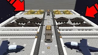 Secret Underground Tank Factory!  | Minecraft WAR #42