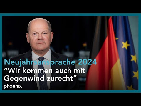 Bundeskanzler Olaf Scholz (SPD): Neujahrsansprache  fr das Jahr 2024 am 31.12.2023