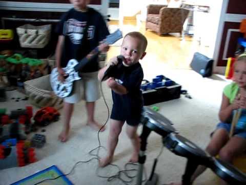 Kids Playing Rockband