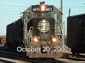 the first sd40 locomotive built at emd in action