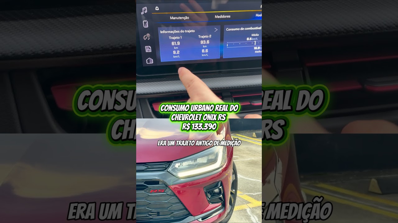 Consumo REAL do Onix RS no trânsito pesado! (Ar no talo 🥶)
