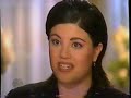 the complete broadcast interview with monica lewinsky and barbara walters on abc's 20/20. air date was march 3, 1999.