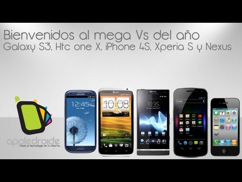 Mega vs de Galaxy S3, HTC one X, Iphone 4S, Sony Xperia S y Galaxy Nexus