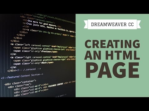 how to create html page