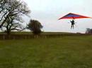 Foot launch powered hang glider nil wind landing