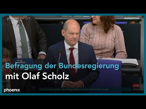 Befragung der Regierung mit Bundeskanzler Scholz / 46. Sitzung des Deutschen Bundestages