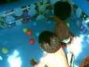 Devin & Bryce Splashing in the Water