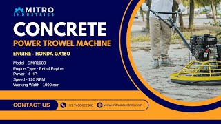 Concrete Power Trowel Machine video