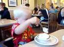 Jack eating \"i-ceam\" for breakfast