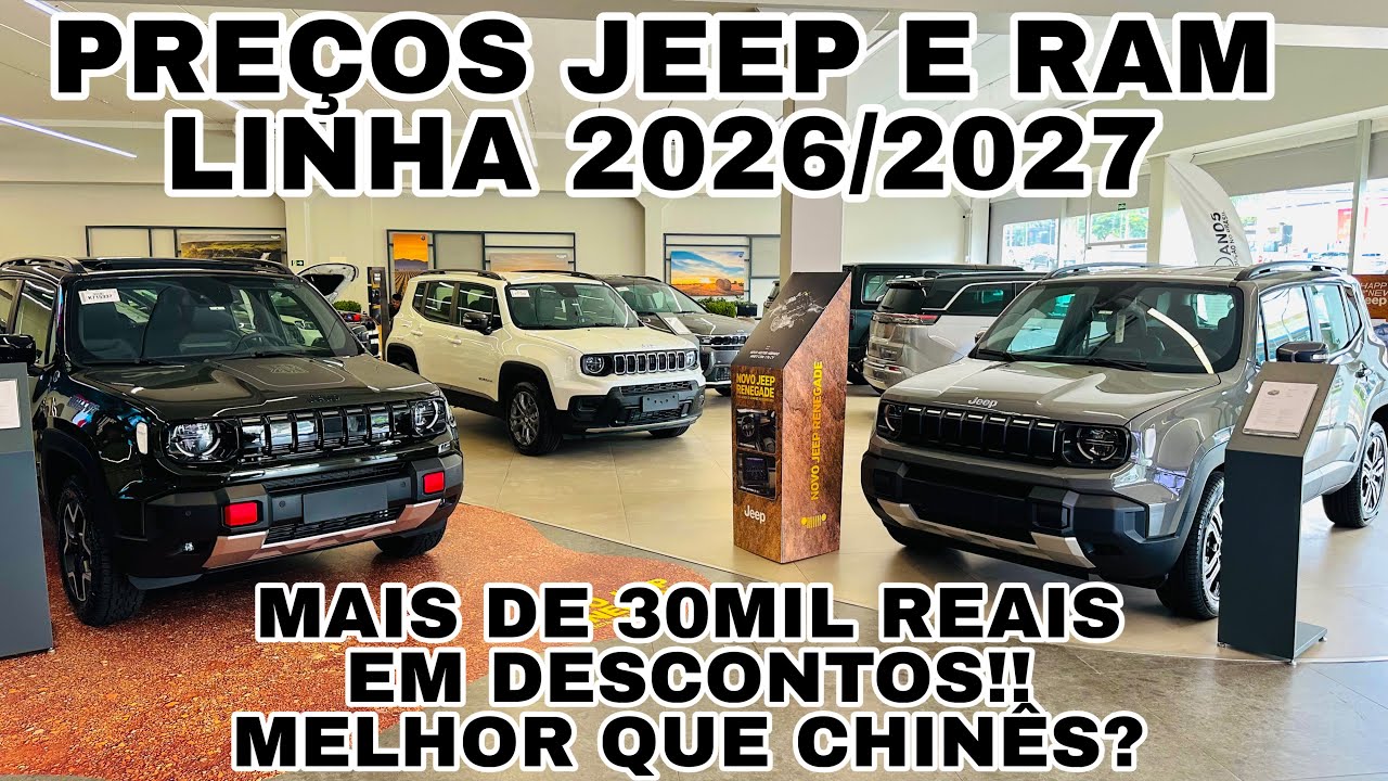 CARROS DA JEEP E RAM E SEUS PREÇOS ATUALIZADOS ABRIL DE 2026 | VALE A PENA??