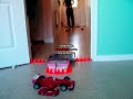 RC F1 cars jumps and crashes RC F1 cars jumps and crashes