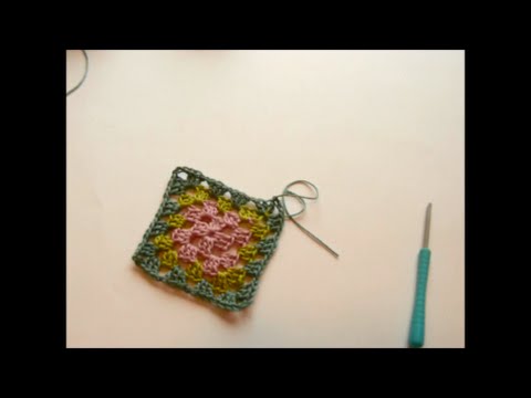 how to fasten off crochet granny square