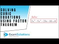 How to solve a cubic equation : ExamSolutions