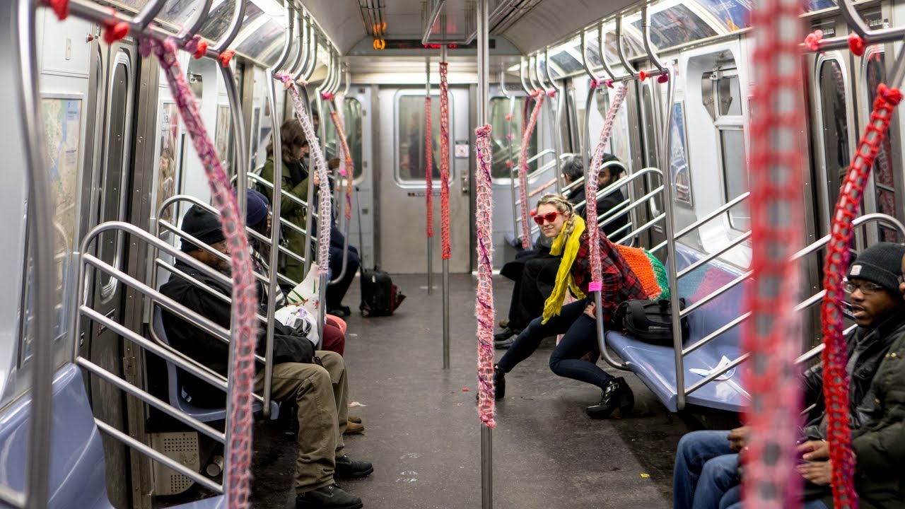 Yarn-Bombing the Subway