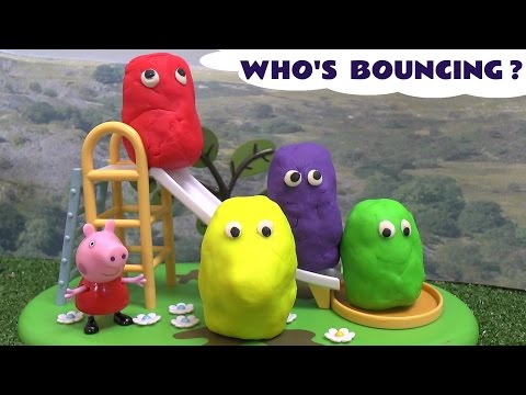 thomas - Peppa Pig's friends are all covered in Play Doh around the Muddy Puddles Park Playground. Thomas and Friends Percy collects the Play Doh Egg Surprises who seem to want to bounce around a lot...