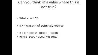 Which is greater X or -x?