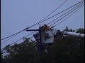 Cement truck snags Electric wires Cement truck snags Electric wires
