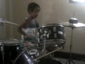 Trazzer plays drums