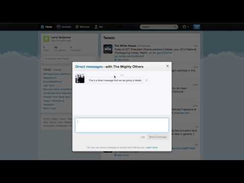 how to delete dm on twitter on laptop
