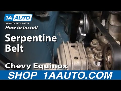 how to change serpentine belt chevy equinox